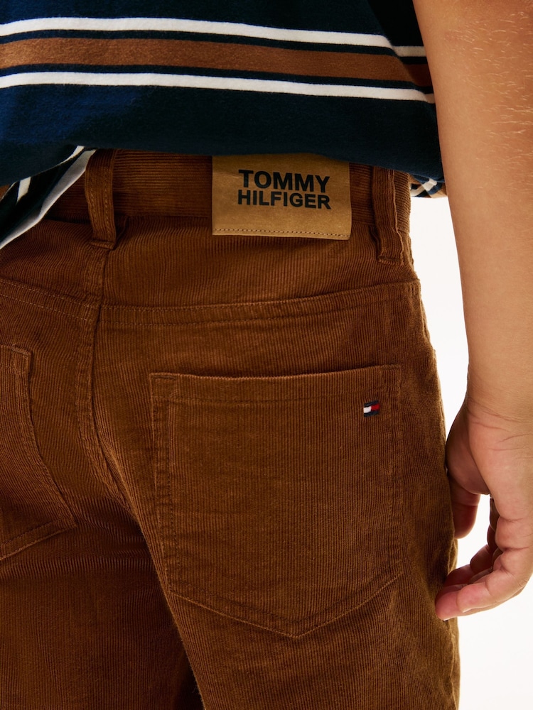 Tommy Hilfiger Brown Skater Fit Corduroy Trousers - Image 2 of 4 Tommy Hilfiger Brown Skater Fit Corduroy Trousers - Image 2 of 4