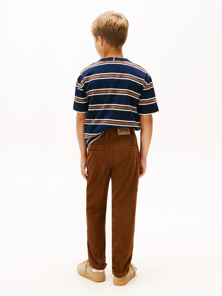 Tommy Hilfiger Brown Skater Fit Corduroy Trousers - Image 4 of 4 Tommy Hilfiger Brown Skater Fit Corduroy Trousers - Image 4 of 4