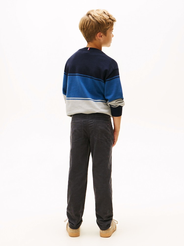 Tommy Hilfiger Black Skater Fit Corduroy Trousers - Image 2 of 5 Tommy Hilfiger Black Skater Fit Corduroy Trousers - Image 2 of 5