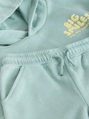 Sage Green Big Smiles - Hoodie and Shorts Set (3mths-7yrs) - Imagen 3 de 4