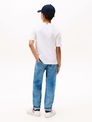 Tommy Hilfiger White Varsity Logo Crew Neck T-Shirt - Image 2 of 5