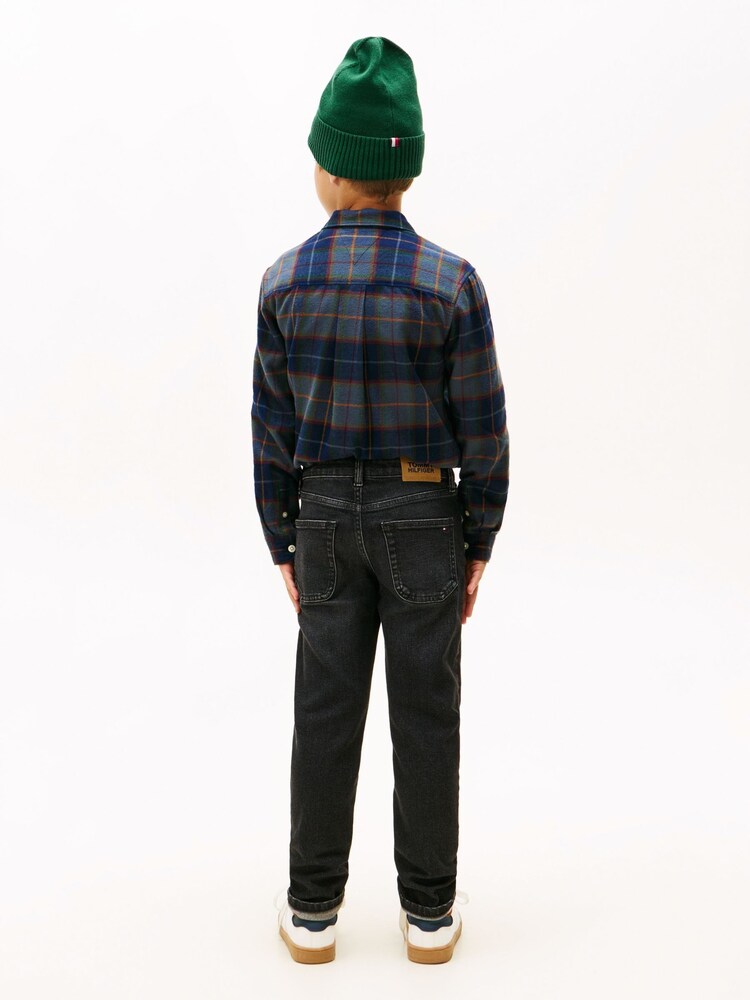 Tommy Hilfiger Black Washed Black Straight Leg Jeans - Image 2 of 5 Tommy Hilfiger Black Washed Black Straight Leg Jeans - Image 2 of 5