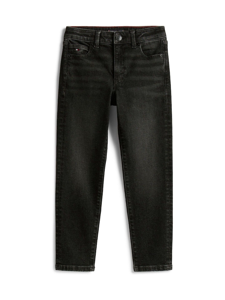Tommy Hilfiger Black Washed Black Straight Leg Jeans - Image 5 of 5