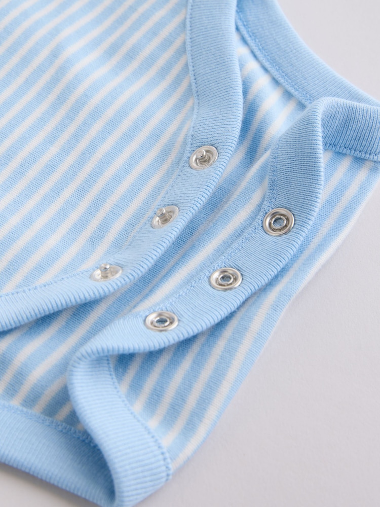 Navy/Red Stripe Baby Bodysuits 5 Pack - Image 11 of 11 Navy/Red Stripe Baby Bodysuits 5 Pack - Image 11 of 11