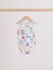 Navy/Red Stripe Baby Bodysuits 5 Pack - Image 6 of 11