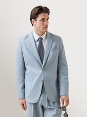 Percival Blue Tailored Linen Blazer - Image 1 of 7
