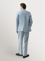 Percival Blue Tailored Linen Blazer - Image 2 of 7
