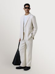 Percival Natural Tailored Linen Blazer - Image 3 of 4