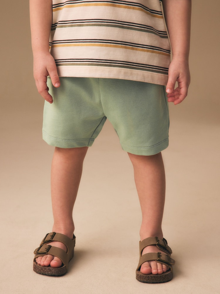 Dark Sage Green Jersey Shorts (3mths-7yrs) - Image 1 of 7
