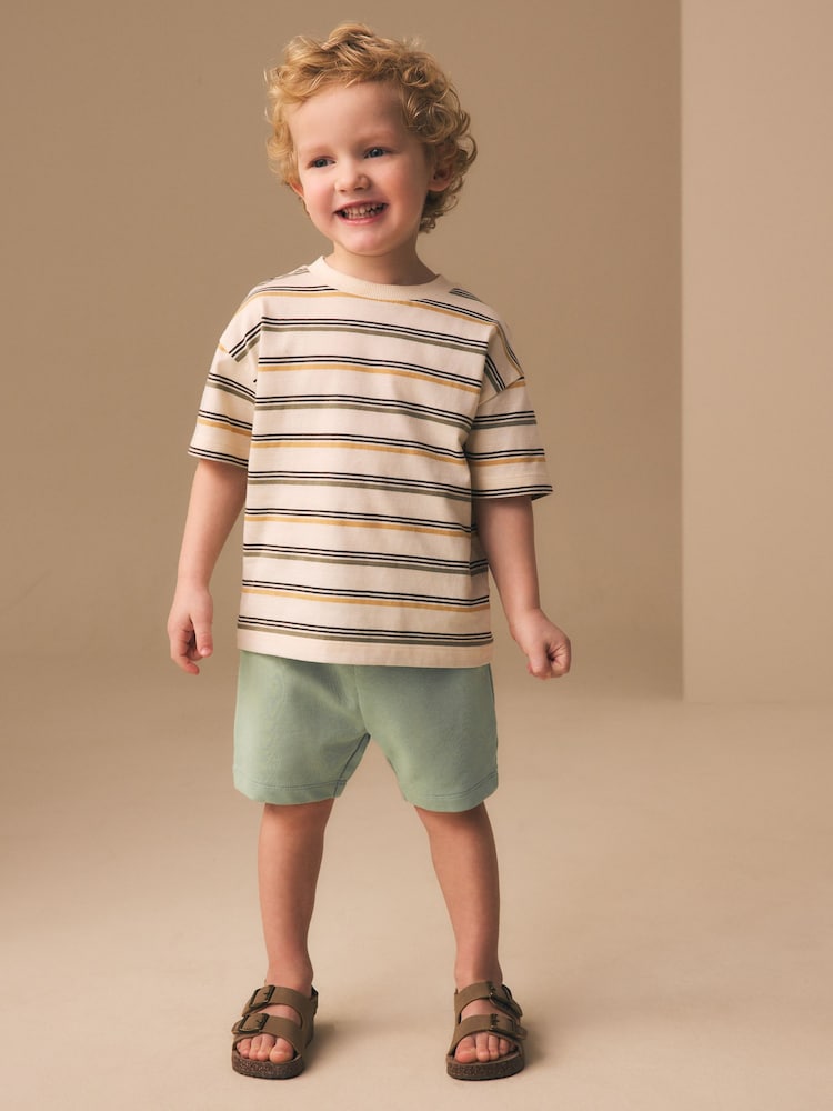 Dark Sage Green Jersey Shorts (3mths-7yrs) - Image 2 of 7