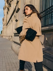 Friends Like These Mid Length Trench Jacket With Cape Detail - תמונה 5 מתוך 5