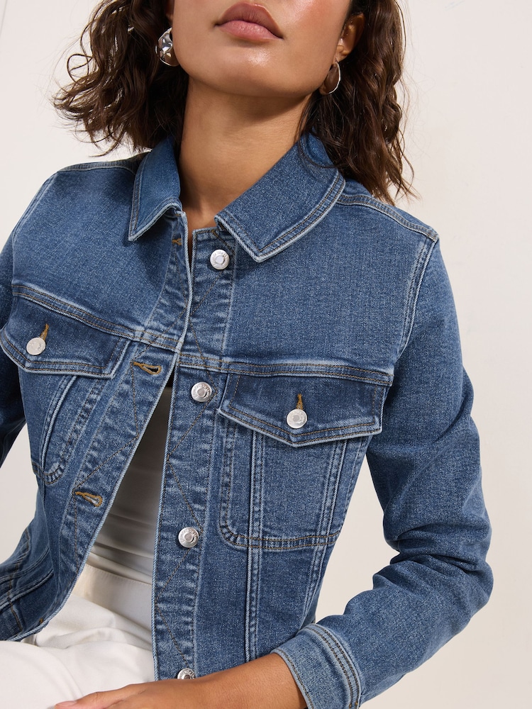 Friends Like These Blue Collared Denim Jacket - Image 2 of 5