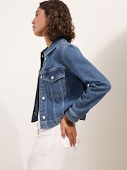 Friends Like These Blue Collared Denim Jacket - Image 4 of 5