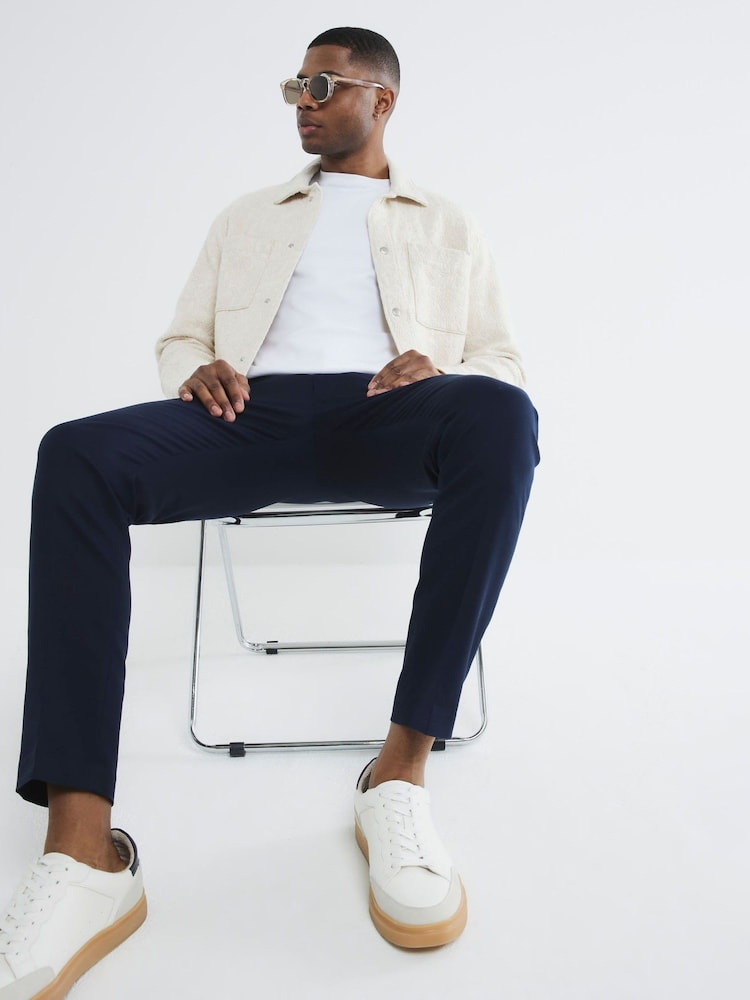 River Island Blue Slim Fit Stretch Chino - Image 1 of 6