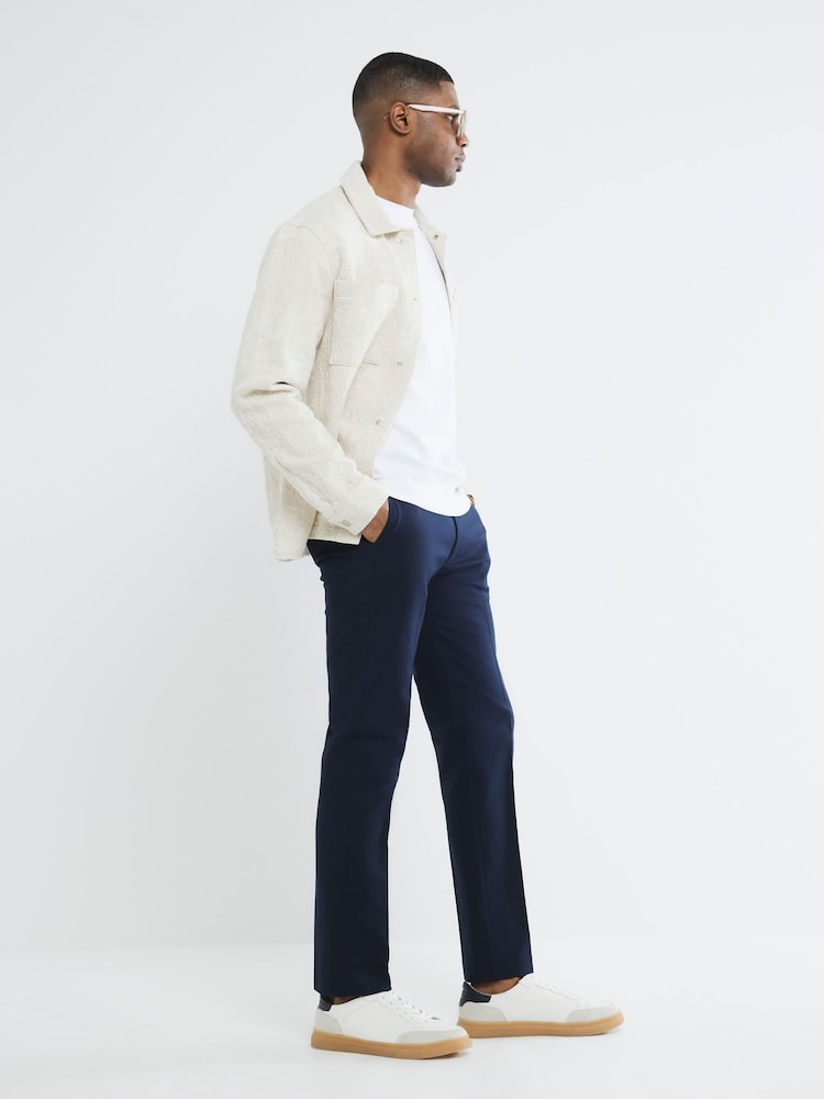River Island Blue Slim Fit Stretch Chino - Image 2 of 6