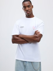River Island White Regular Fit LA Ice T-Shirt - Image 1 of 4