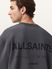 AllSaints Blue Future Crew Sweatshirt - Image 1 of 9