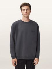 AllSaints Blue Future Crew Sweatshirt - Image 6 of 9