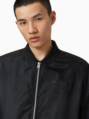 AllSaints Black Future Bomber Jacket - Image 4 of 9