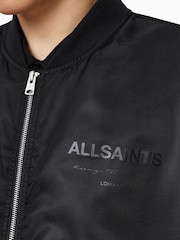 AllSaints Black Future Bomber Jacket - Image 7 of 9
