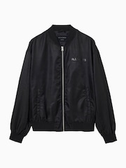 AllSaints Black Future Bomber Jacket - Image 9 of 9