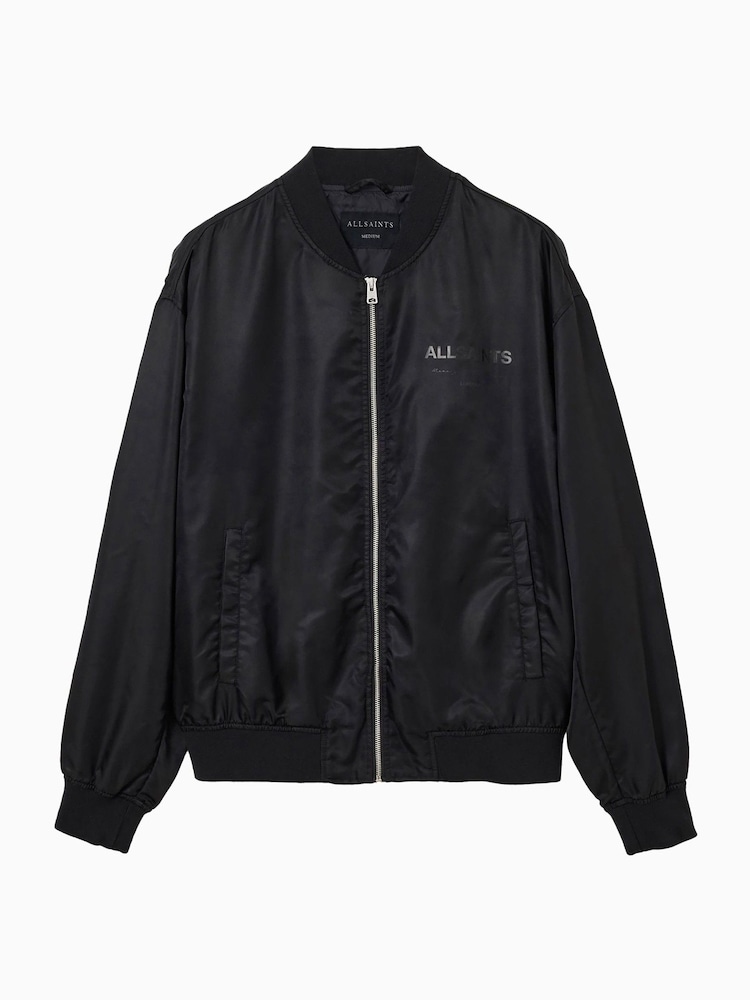AllSaints Black Future Bomber Jacket - Image 9 of 9