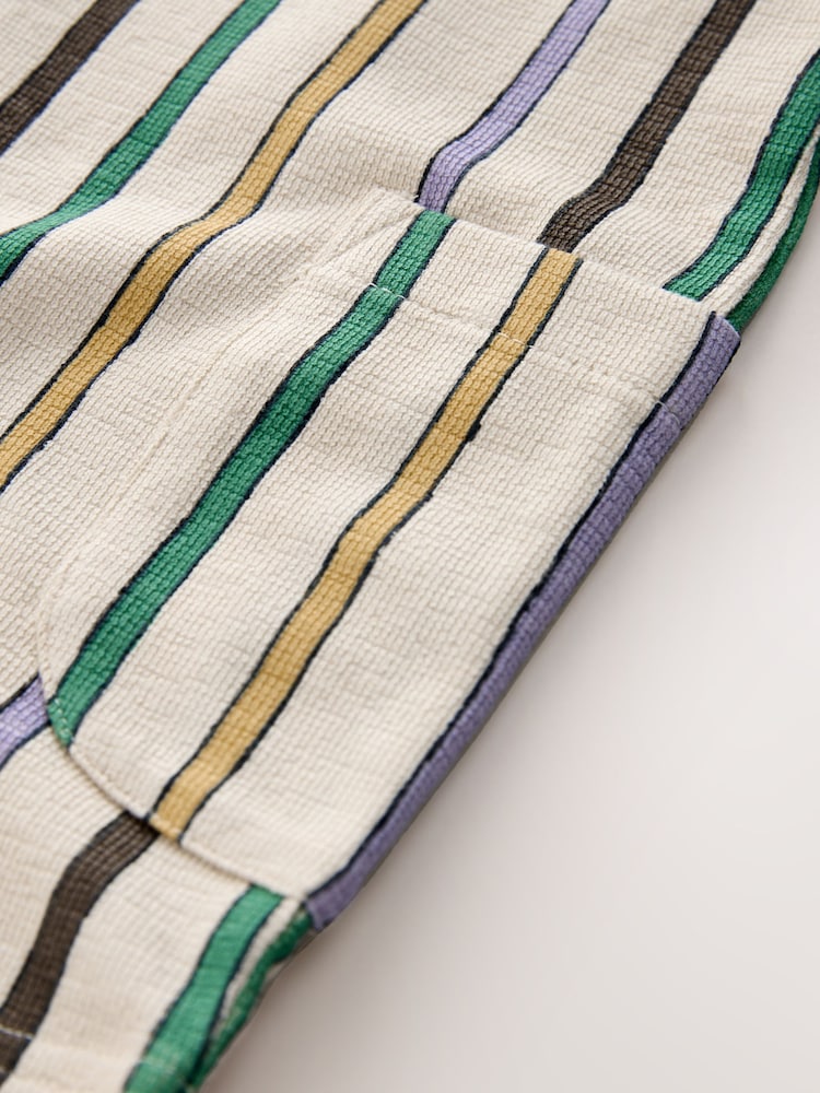 Multi Striped Textured Cotton Romper (3mths-7yrs) - Image 4 of 4