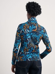 Seasalt Cornwall Blue Landing Roll Neck Top in Cotton - Image 3 of 5