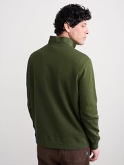 Seasalt Cornwall Mens Wood Moss Quarter Zip Sweatshirt - Bild 2 von 5
