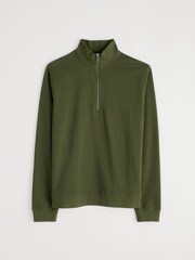 Seasalt Cornwall Mens Wood Moss Quarter Zip Sweatshirt - Bild 4 von 5