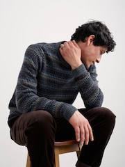 Seasalt Cornwall Blue Mens Knitted House Socks - Image 1 of 5
