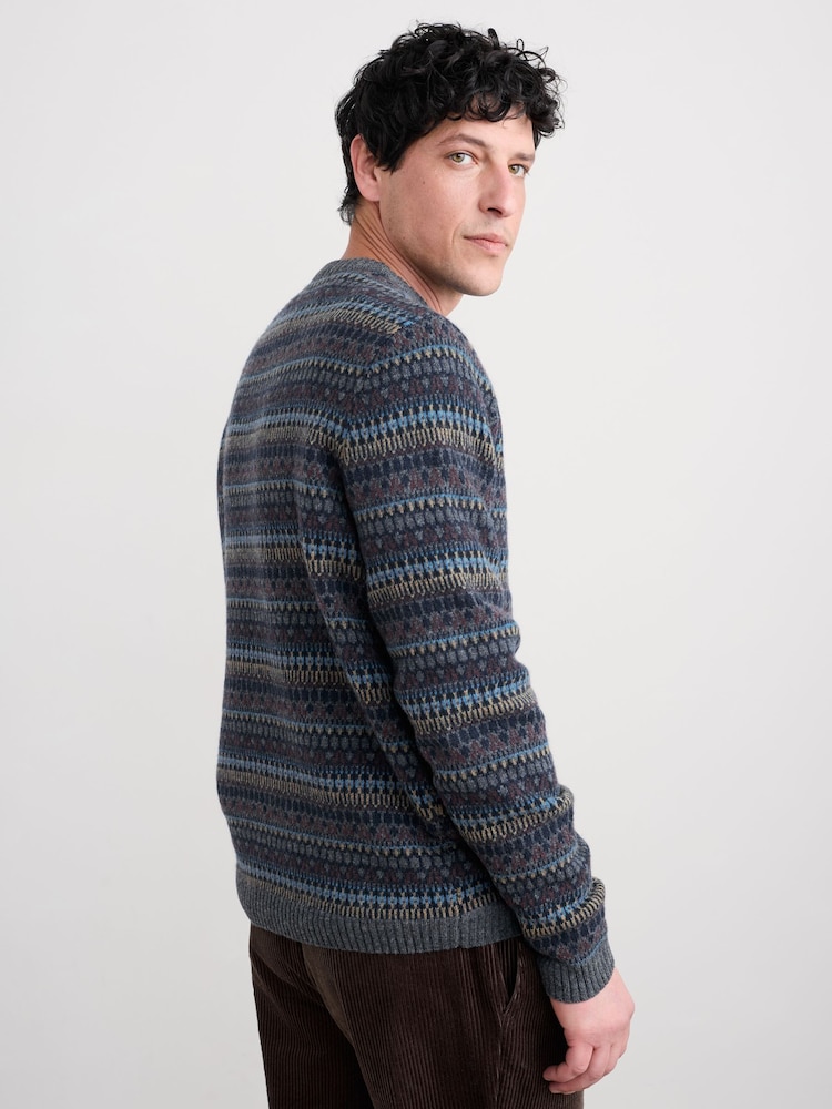 Seasalt Cornwall Blue Mens Knitted House Socks - Image 2 of 5