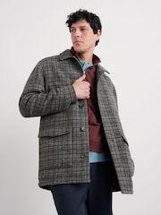 Seasalt Cornwall Grey Men's Rowlocks Check Coat - Image 2 of 9