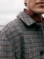 Seasalt Cornwall Grey Men's Rowlocks Check Coat - Image 6 of 9