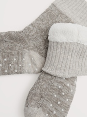 Seasalt Cornwall Natural Womens House Socks - Image 2 of 2
