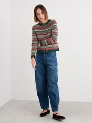 Seasalt Cornwall Green Percella Cove Fair Isle Cardigan - Image 1 of 5