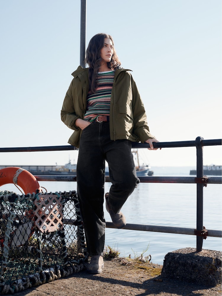 Seasalt Cornwall Green Portheras Waterproof Jacket - Image 1 of 6