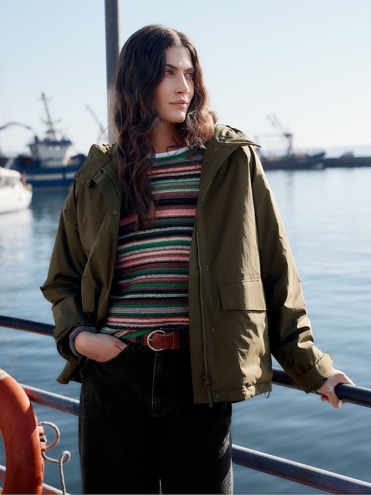 Seasalt Cornwall Green Portheras Waterproof Jacket - Image 2 of 6