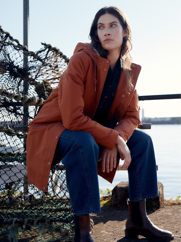 Seasalt Cornwall Brown Plant Hunter Waterproof Parka Coat - Image 1 of 8
