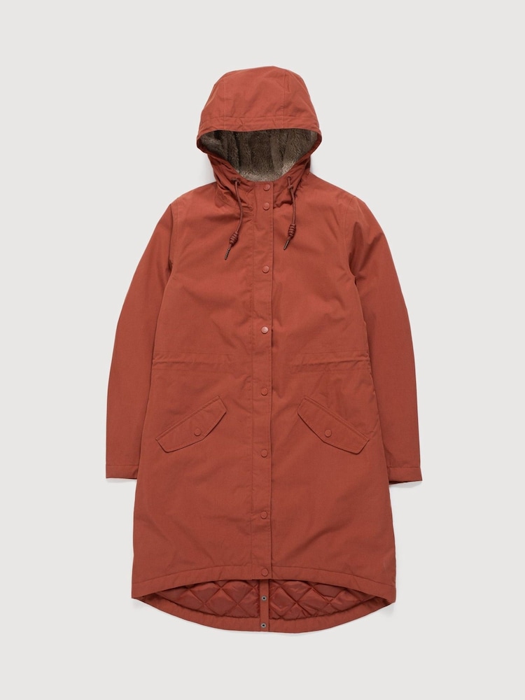 Seasalt Cornwall Brown Plant Hunter Waterproof Parka Coat - Image 8 of 8