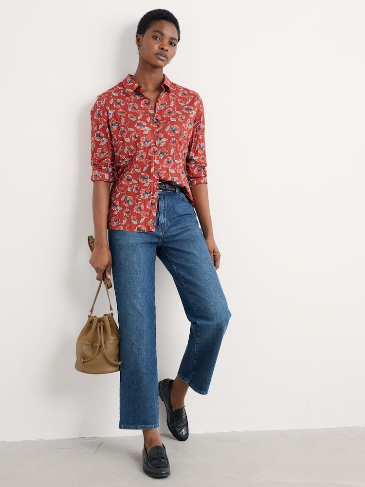 Seasalt Cornwall Red Larissa Shirt in Cotton - Image 1 of 6