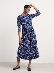 Seasalt Cornwall Light Blue Petite Petite Veronica Midi Dress - Image 1 of 5