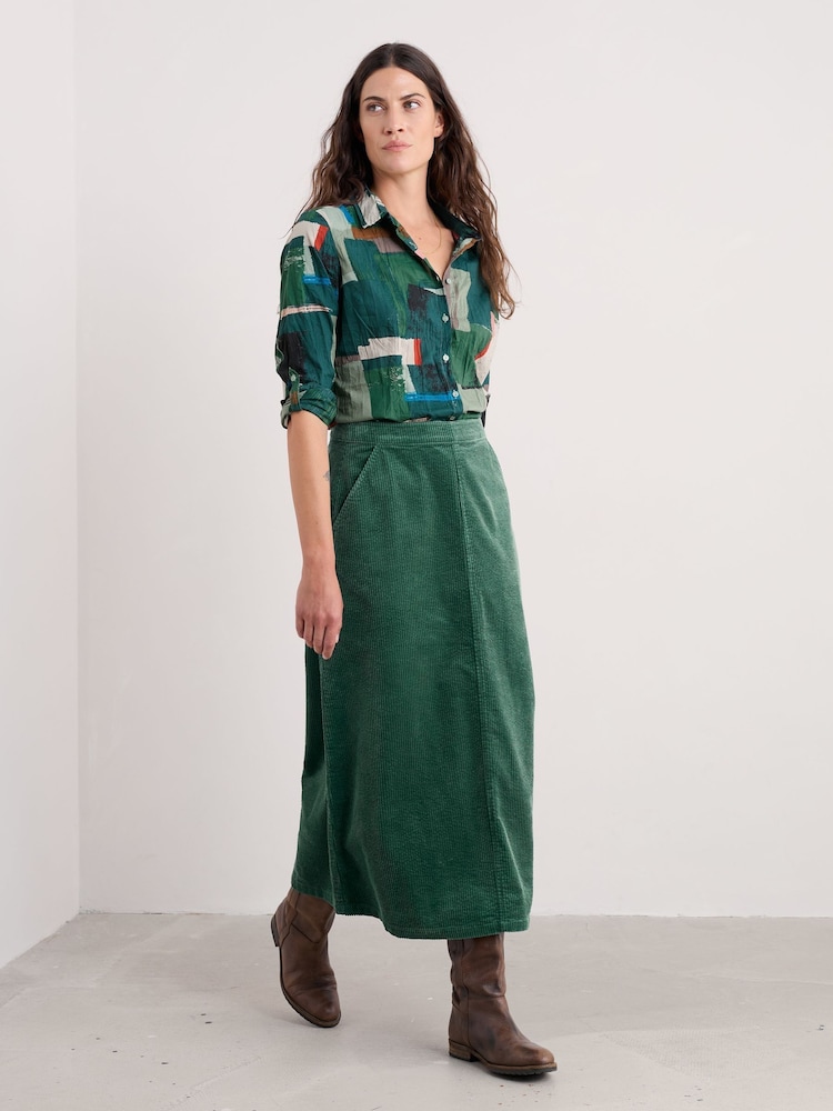 Seasalt Cornwall Green Larissa Shirt in Cotton - Image 1 of 6