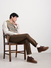 Seasalt Cornwall Yellow Mens Fair Isle Walt Vest - Image 3 of 5