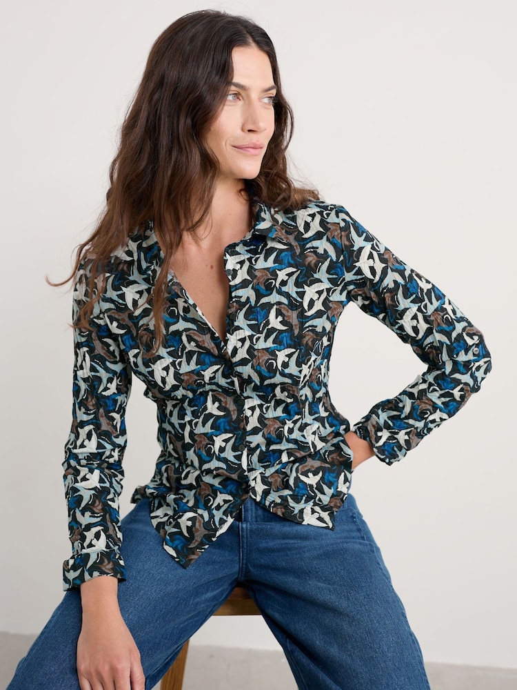 Seasalt Cornwall Blue Larissa Shirt in Cotton - Image 1 of 6