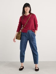 Seasalt Cornwall Red Cardigan Made With Merino - Image 1 of 5