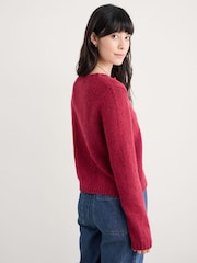 Seasalt Cornwall Red Cardigan Made With Merino - Image 2 of 5