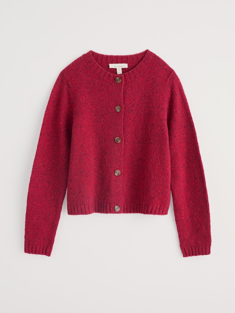 Seasalt Cornwall Red Cardigan Made With Merino - Image 5 of 5