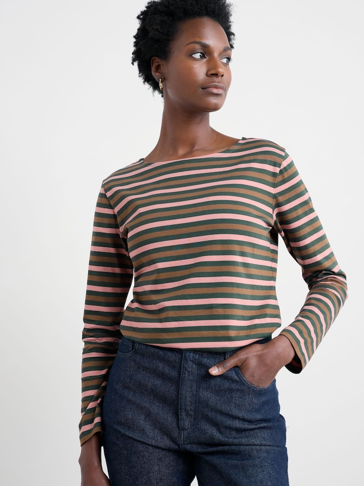 Seasalt Cornwall Blue Sailor Shirt in Cotton Jersey - Image 1 of 5