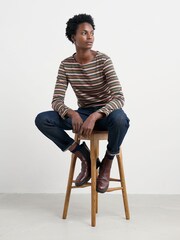 Seasalt Cornwall Blue Sailor Shirt in Cotton Jersey - Image 3 of 5